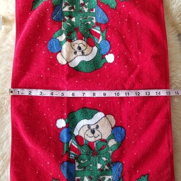Vintage Holiday Teddy Bear Christmas Hand Wash Towels - Picture 4 of 9